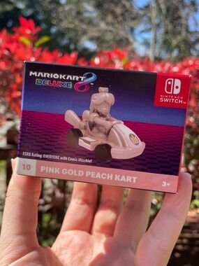 NWT Pink Gold Peach Happy Meal Toy, Nintendo Switch Mario Kart 8